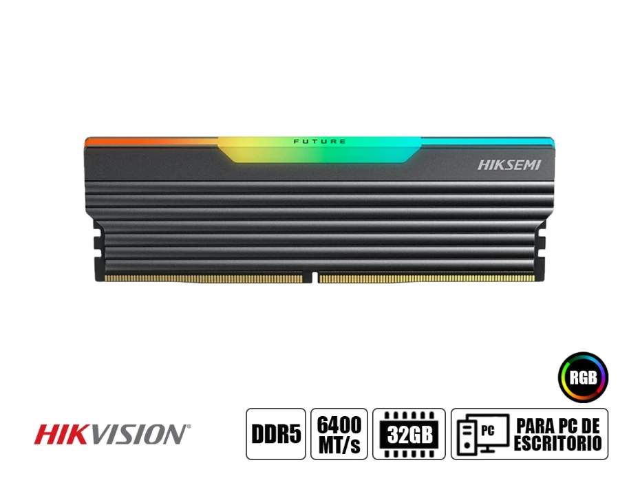 Memoria Ram Hiksemi Ddr5 32gb (16gbx2) Future Rgb (c564u64c5) 6400 Mt/s, Negro