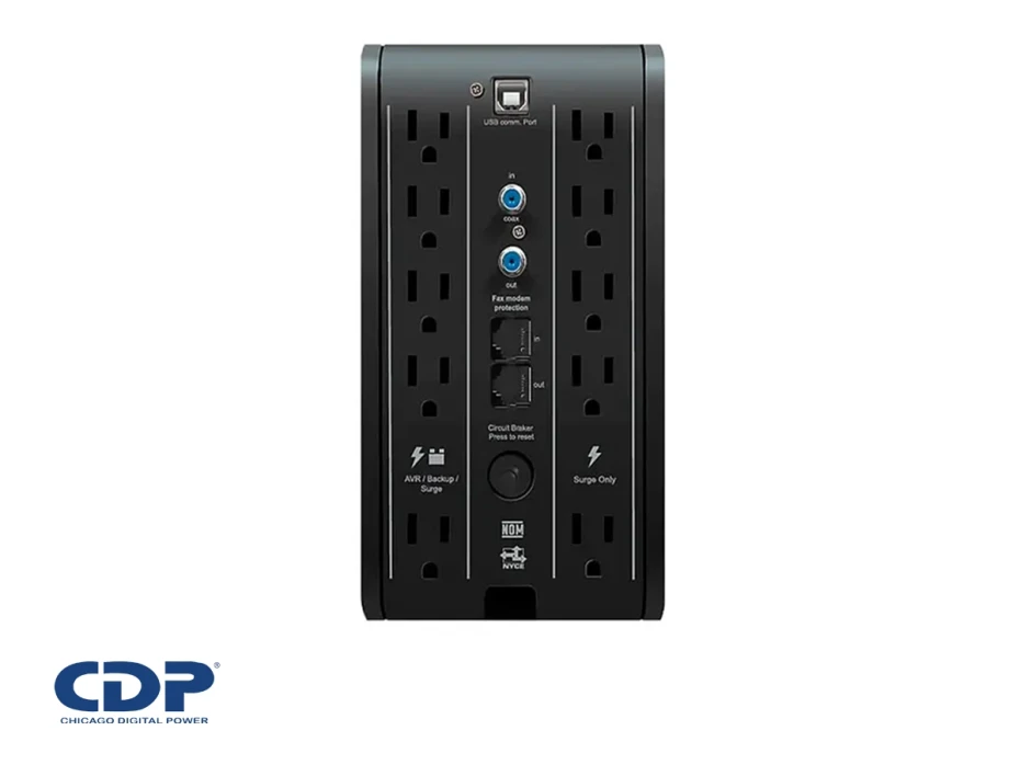 Ups Cdp 1200va | 750w (r-smart 1210i)  10 Salidas / 5 Port Usb Black