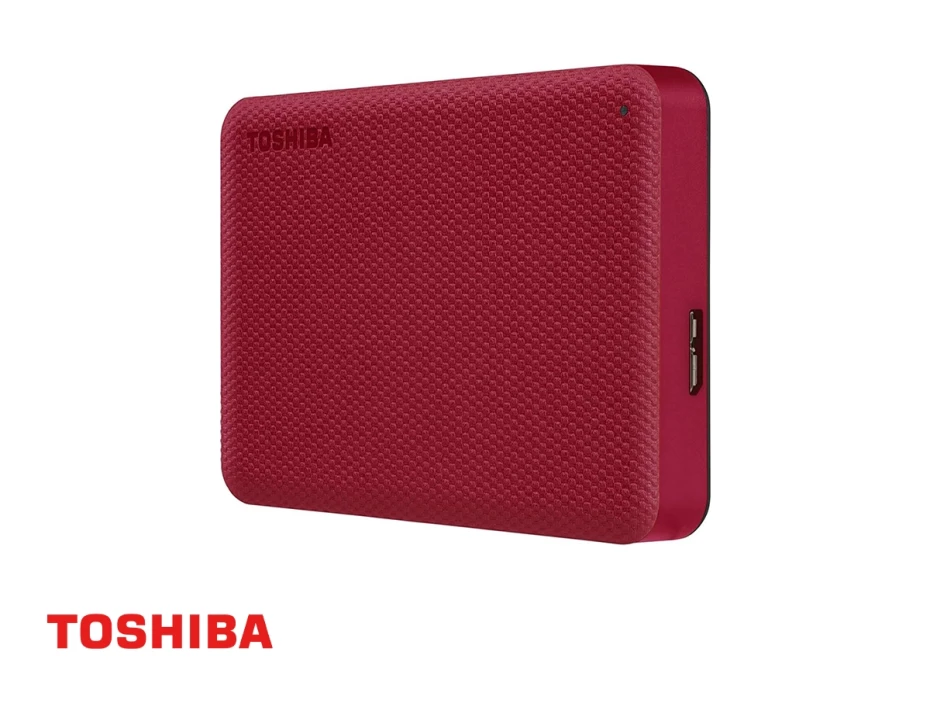 Disco Duro Externo Toshiba 4tb Canvio Advance V10, Conexion Usb, Usb 3.2 Gen1, Unidad De Almacenamiento Portable, Rojo (hdtca40xr3ca)