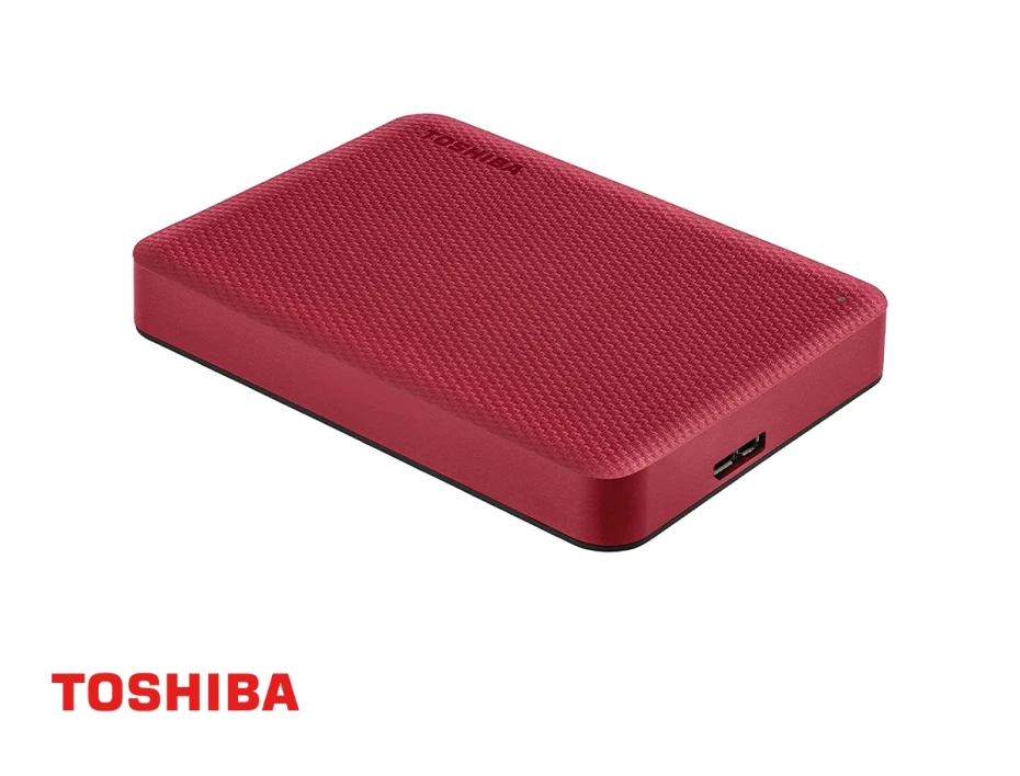 Disco Duro Externo Toshiba 4tb Canvio Advance V10, Conexion Usb, Usb 3.2 Gen1, Unidad De Almacenamiento Portable, Rojo (hdtca40xr3ca)