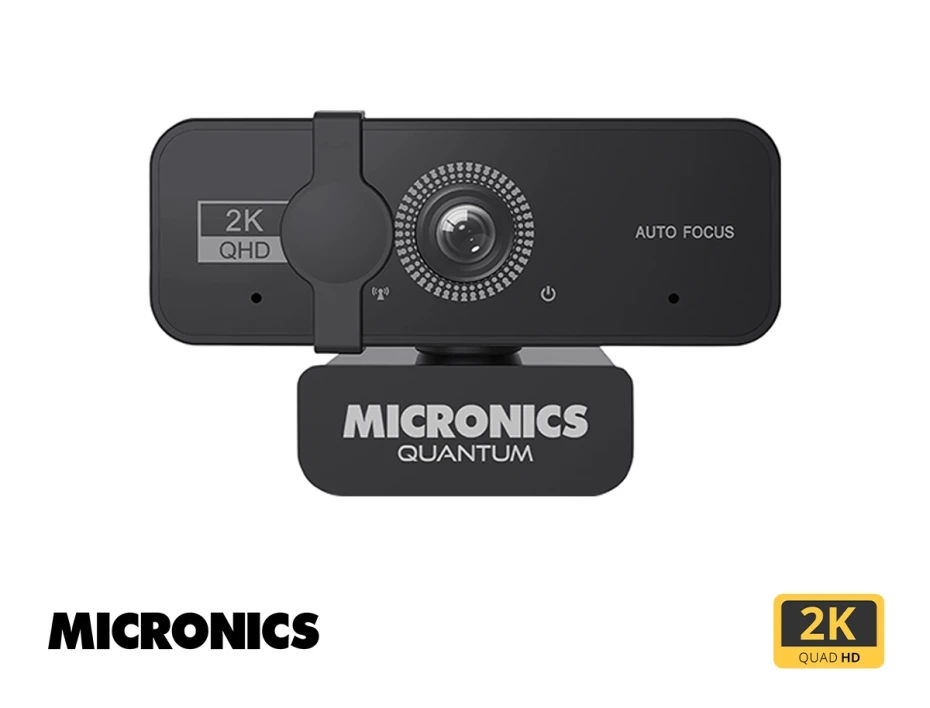 Camara Web Micronics (quantum Mic W700) 2k, MicrÓfono Incorporado, Negro
