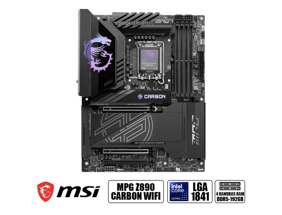 Placa Madre Msi Z890 Mpg Z890 Carbon Wifi (90mpg Z890 Carbon Wifi ) Socket Lga 1851, Ram Ddr5, Core Ultra Gen.