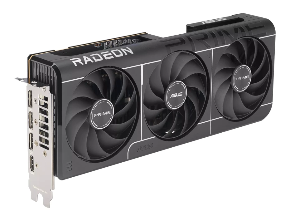 Tarjeta De Video Asus Rx 9070 16gb Prime Evo Oc (90-prime-rx9070-o16g-evo) Radeon 256bits, 3 Ventiladores