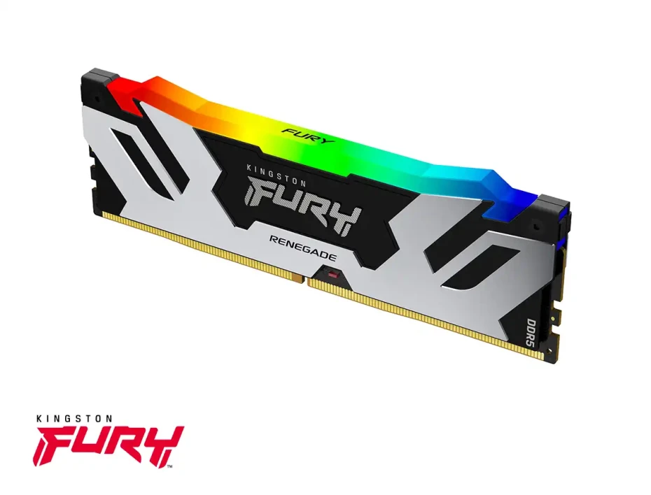 Memoria Ram Kingston Fury Ddr5 32gb Renegade (kf564c32rsa-32) 6400 Mt/s, Negro, Rgb, Cl 32