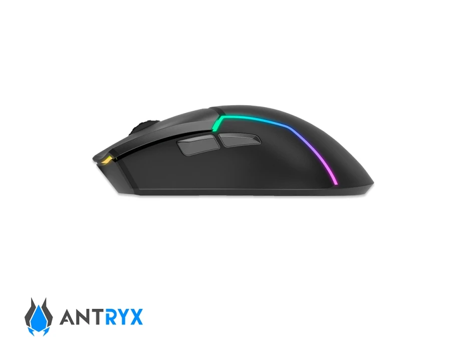 Combo 2 En Uno Antryx Gc-3500 Black (agc-3500kre-sp) Teclado Mecanico, Switch Red, Led Rgb, Mouse 7 Botones, 10000 Dpi