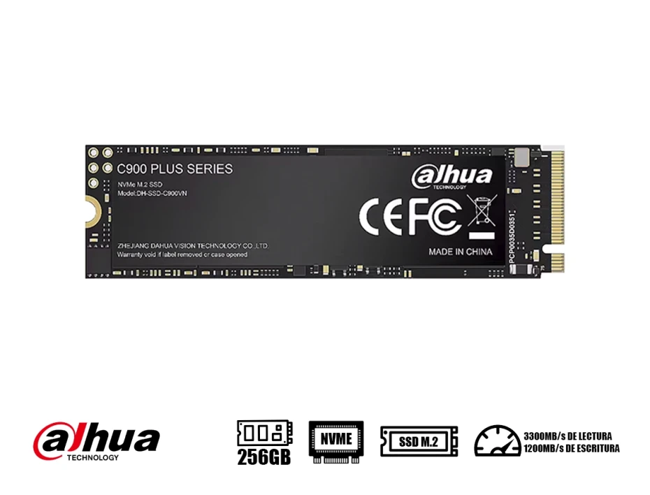 Unidad De Almacenamiento Ssd M.2 Pcie Dahua 256gb Nvme C900 | Formato 2280 (c900vn256g)