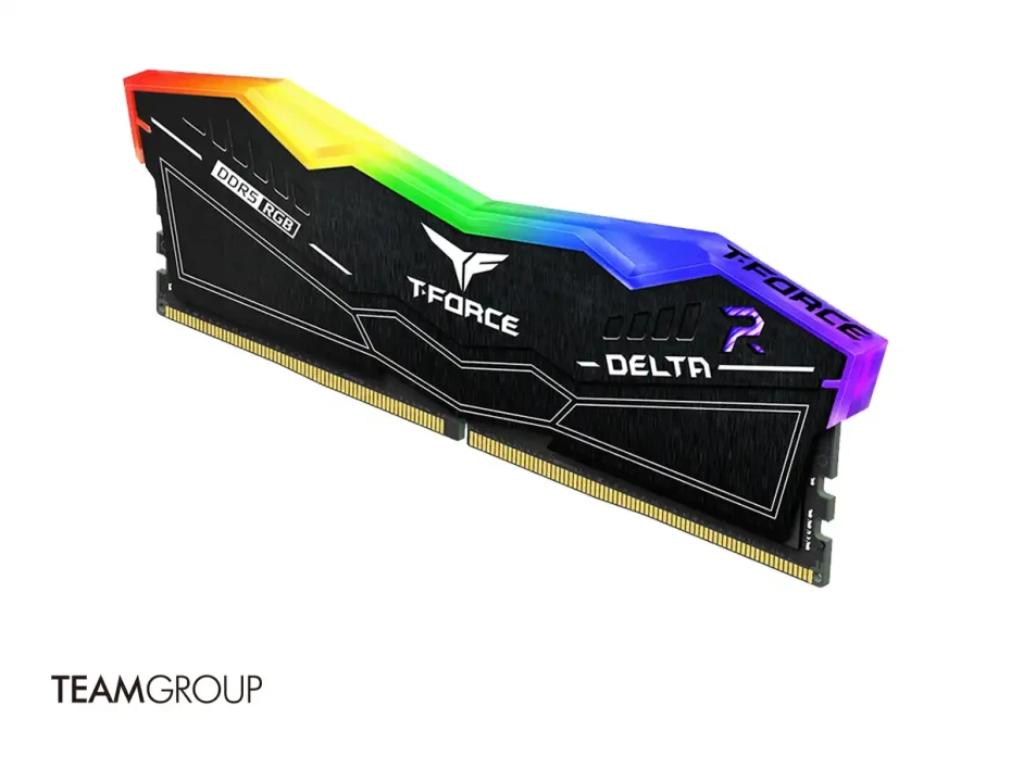 Memoria Ram Teamgroup Ddr5 16gb T-force Delta (ff3d516g5200hc40c01) 5200 Mt/s, Negro, Cl40