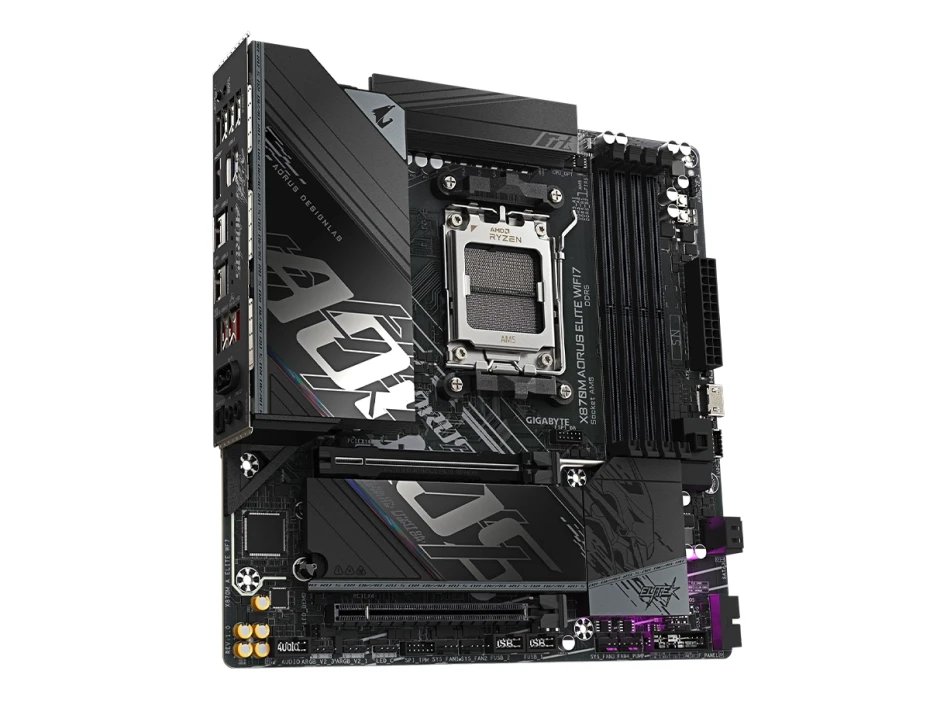 Placa Madre Gigabyte X870m Aorus Elite Wifi7 (x870m Aorus Elite Wf7) Socket Am5, Ram Dddr5 Buss 8200oc Mt/s