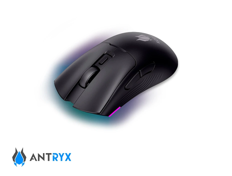 Mouse Inalambrico Antryx Scorpio 350 Gaming (awgm-s350k) Sensor Hasta 10000 Dpi, Con 7 Botones, Iluminacion Rgb, Negro