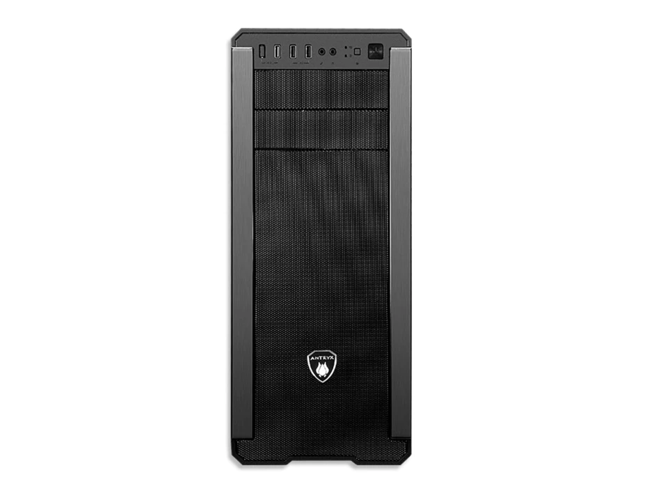 Case Antryx Rx-360 Black C/fuente B600w (ac-rx360pk-600cp) Panel De Vidrio, 2 Ventiladores