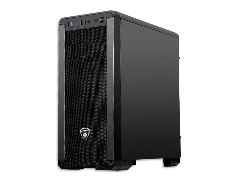 Case Antryx Rx-360 Black C/fuente B600w (ac-rx360pk-600cp) Panel De Vidrio, 2 Ventiladores