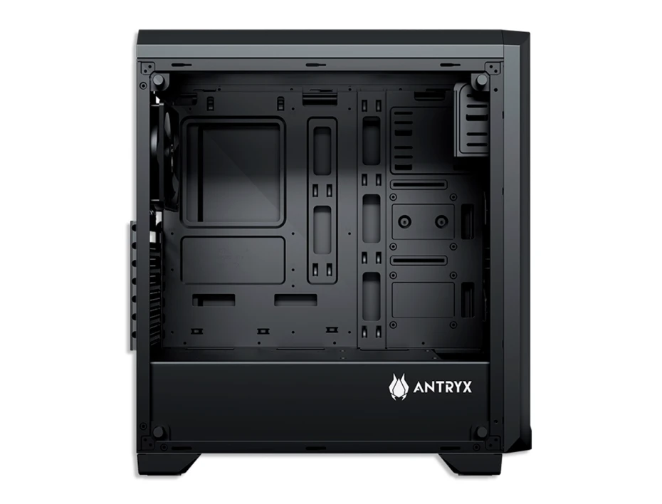 Case Antryx Rx-380 Black C/fuente B600w (ac-rx380pk-600cp) Panel De Vidrio, 2 Ventiladores