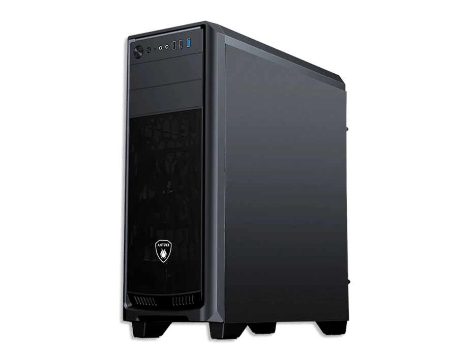 Case Antryx Rx-380 Black C/fuente B600w (ac-rx380pk-600cp) Panel De Vidrio, 2 Ventiladores