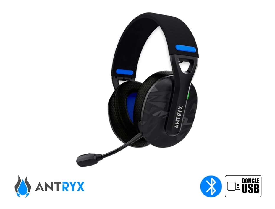 Auricular Inalambrico Antryx Apolo Trix Gaming (awgh-ap400ktx) Interfaz Usb, Con Microfono Y Receptor, Negro