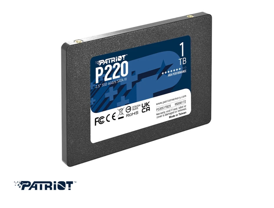 Unidad De Almacenamiento Ssd Sata 2.5 Patriot 1tb P220 (p220s1tb25) 550mb/s