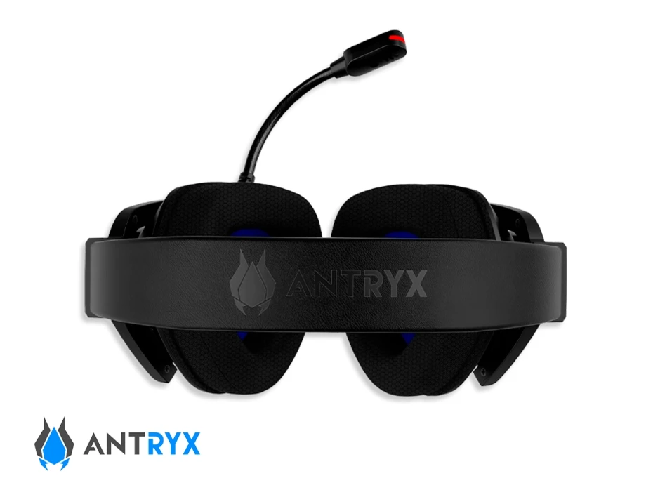 Auricular Antryx  Gh-850 Rgb Gaming (agh-850bk7rv) Con Microfono, Interfaz Usb, Negro C/ Gris