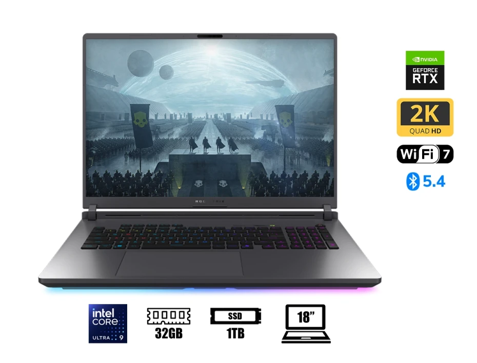 Laptop Asus Core Ultra 9 275hx Rog Strix G18 G815lp-is96 (g815lp-is96) 18 Wqxga 240hz Ips, Ram 32gb, Ssd 1tb, Rtx 5070 8gb, Win11, Rgb