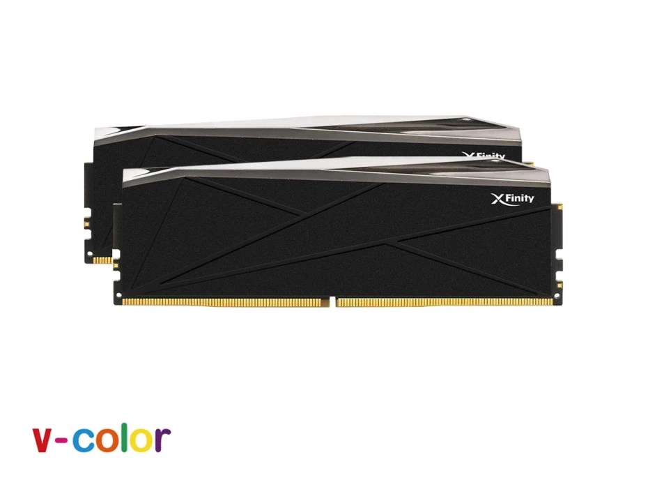 Memoria Ram V-color Ddr5 48gb (24gbx2) Manta Infinity Rgb Cudimm, Intel Xmp 3.0  (tmxfcl2484840ksk) 8400 Mt/s,  Silver