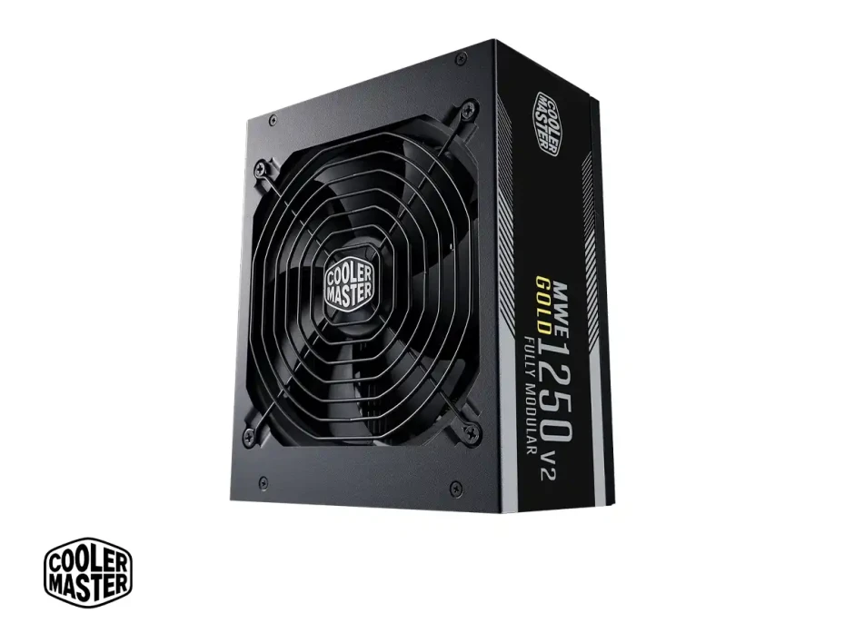 Fuente De Poder Cooler Master 1250w Mwe V2 (mpe-c501-afcag-3u2) Atx, 80 Plus Gold, Modular, Negro