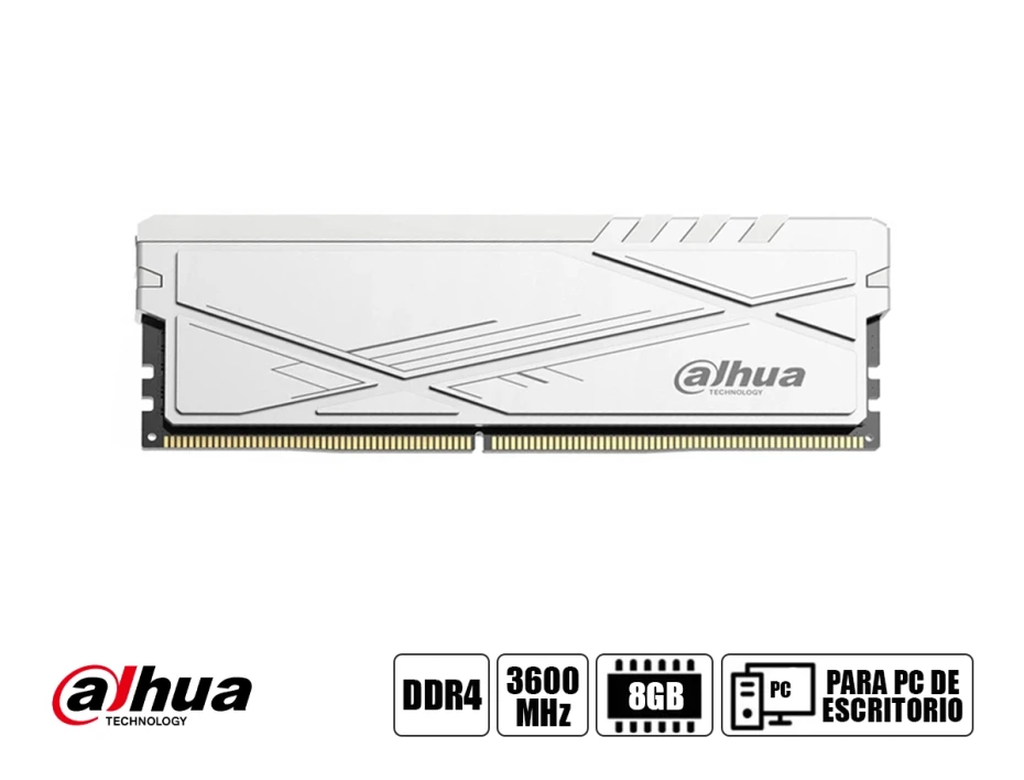 Memoria Ram Dahua Ddr4 8gb C600 (c600uhw8g36) 3600 Mhz, White