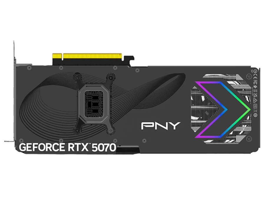 Tarjeta De Video Pny Geforce Rtx 5070 Argb Oc Gaming 12gb Gddr7 (vcg507012tfxxpb1-o) Nvidia 192 Bits, 3 Ventiladores
