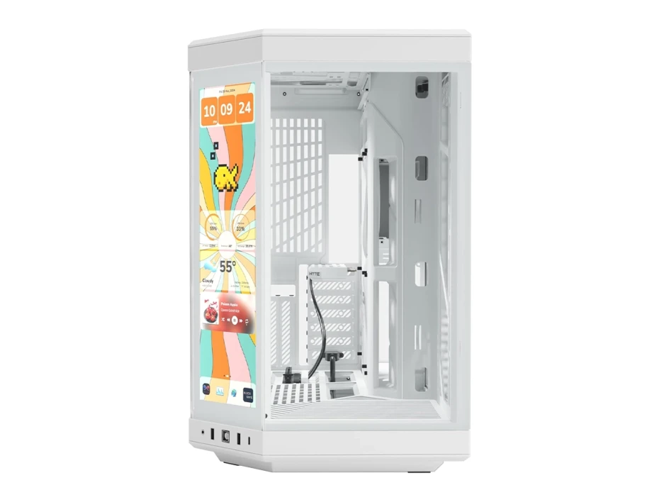 Case Hyte Y70 Touch In S/fuente Isnow W 14.9" Now White (cs-hyte-y70tti-ww) Mid Tower, Paneles De Vidrio Templado, Blanco