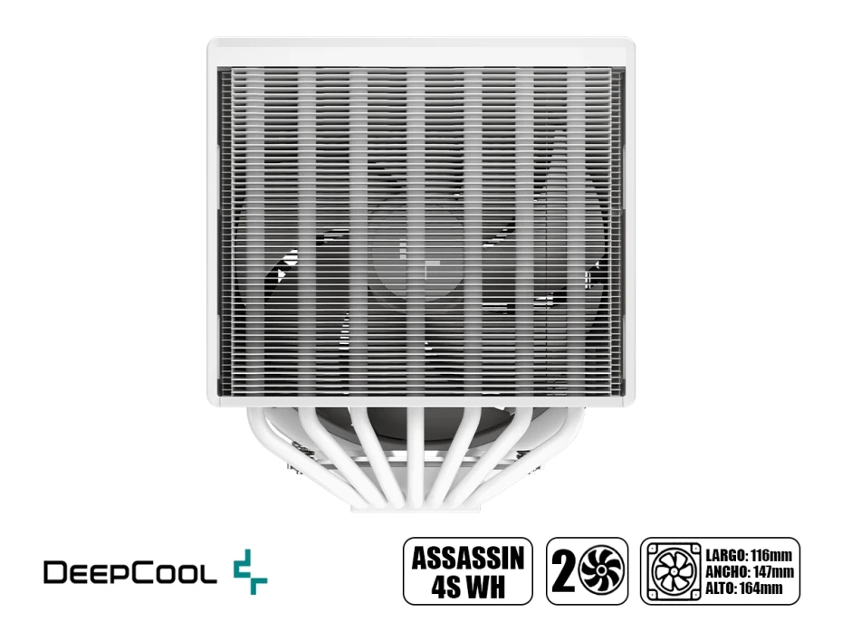 Cooler Para Procesador Deepcool Assassin 4s Wh (r-asn4s-whgpmn-g) 1 Ventilador, Blanco