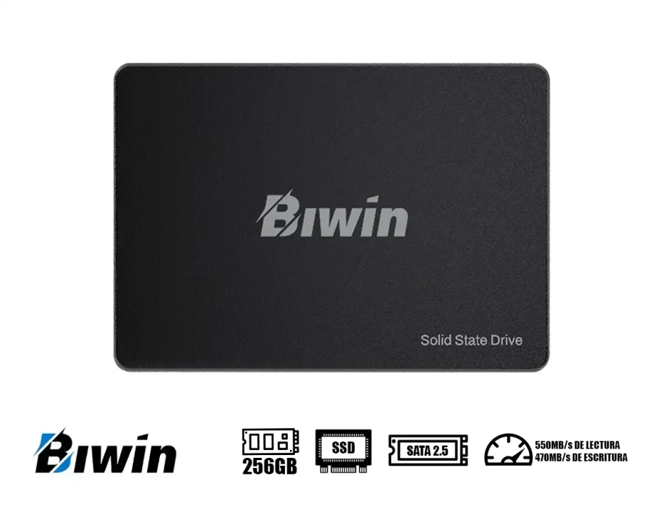 Unidad De Almacenamiento Ssd Sata 2.5 Biwin 256gb M100, Sata 3 (bm100nn256g-rgx )