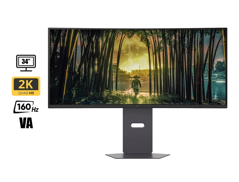 Monitor Lg 34 Pulgadas Ultragear 34g600a-b (34g600a-b) Gaming 160hz, 1ms Mbr Srgb 99%, Freesync P, 2k/wqhd, Curvo, 2 Hdmi, 1 Displayport, Va, Altavoce
