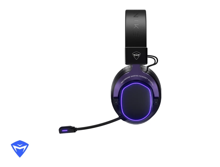 Auricular Machenike Gaming (gx30 Pro) Con Microfono Retractil, Bluetooth 5.3, Luz Neon, Negro