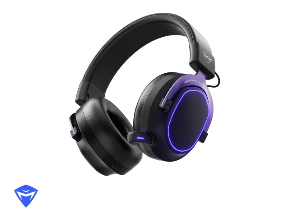 Auricular Machenike Gaming (gx30 Pro) Con Microfono Retractil, Bluetooth 5.3, Luz Neon, Negro