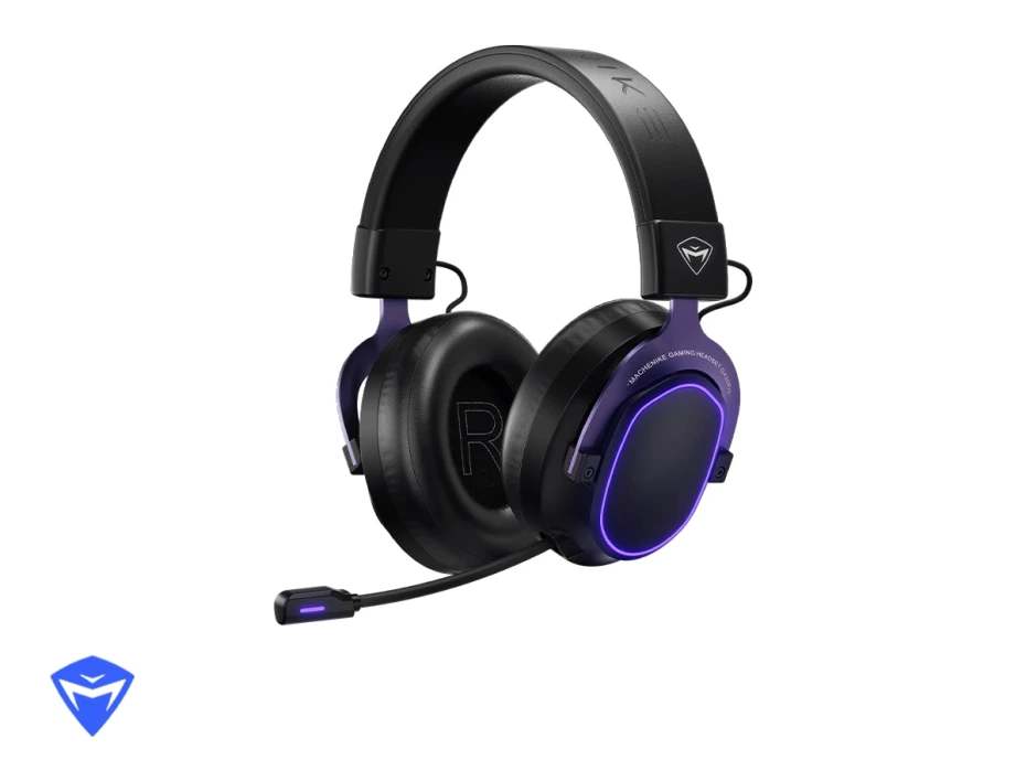 Auricular Machenike Gaming (gx30 Pro) Con Microfono Retractil, Bluetooth 5.3, Luz Neon, Negro