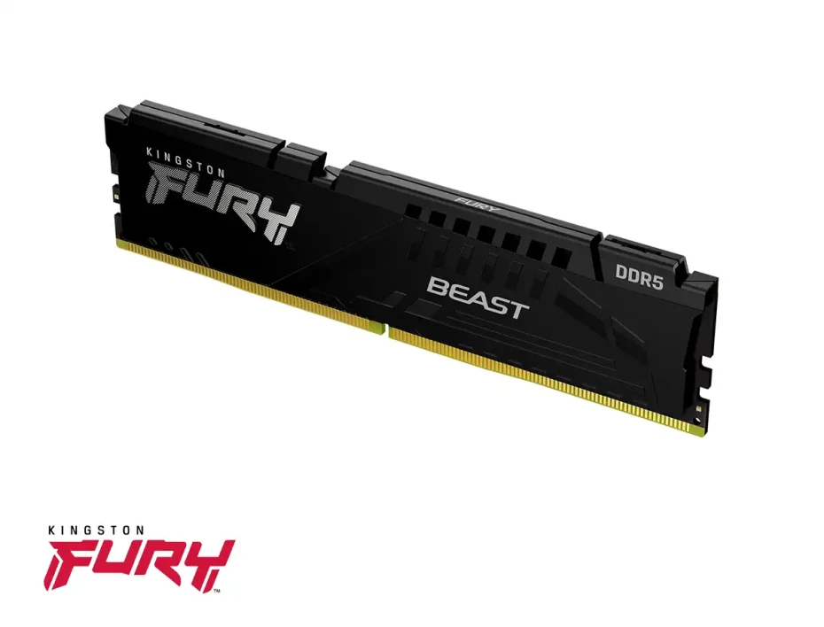 Memoria Ram Kingston Fury Ddr5 32gb Beast (kf552c40bb2-32) 5200 Mt/s, Cl 40, 1.25v Negro