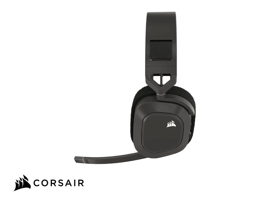 Auricular Corsair Hs80 Max Wireless, Con Microfono, Control De Volumen, Almohadillas Suaves, Color Steelgray