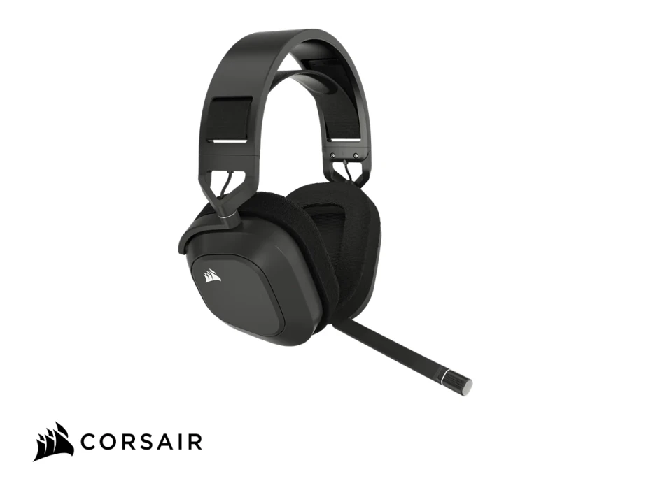 Auricular Corsair Hs80 Max Wireless, Con Microfono, Control De Volumen, Almohadillas Suaves, Color Steelgray