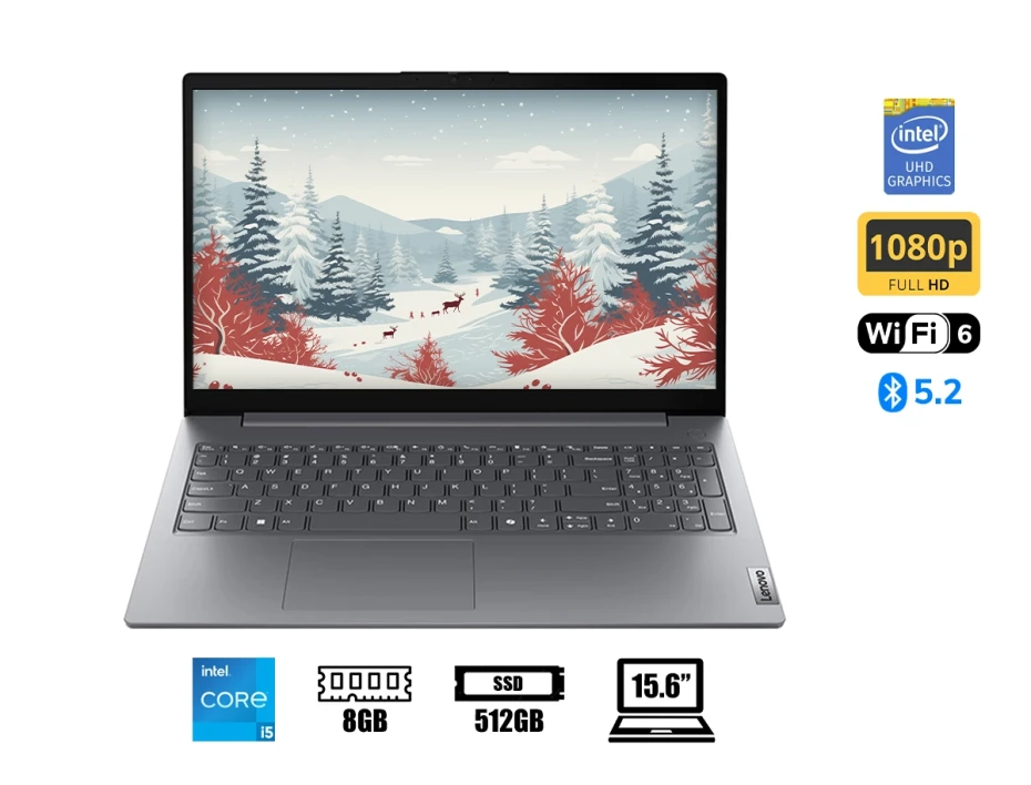 Laptop Lenovo Core I5-13420h V15 G5 Irl (83gw005lld) Pantalla 15.6" Fhd, Ram 8gb, Ssd 512gb, S/s, Esp.