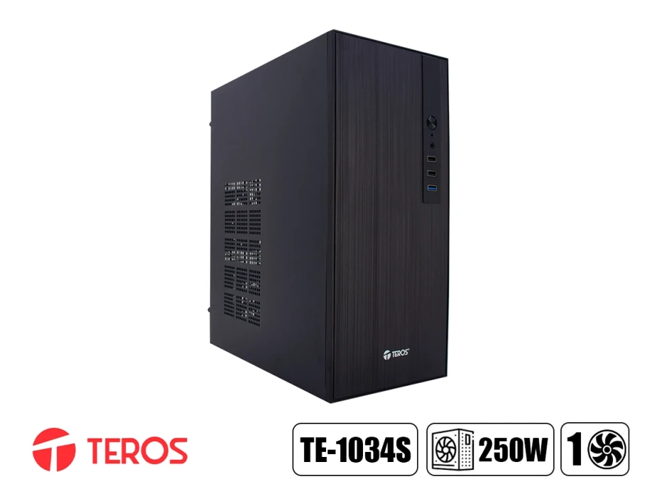 Case Teros Mini Tower (te-1034s) Fuente 250w Negro