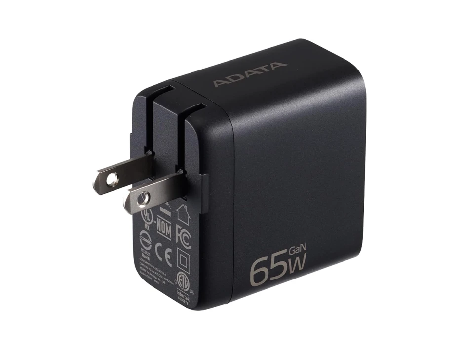 Cargador Adata Portatil De Pared (chargeru-0653-qcpdbk) 65w, Black