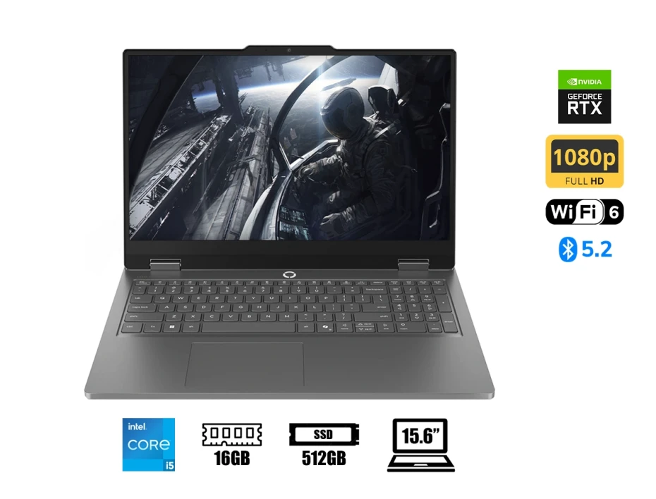 Laptop Lenovo Core I5-13450hx Loq 15irx11 Gaming (83sc0055lm) 15.6 Fhd, Ram 16gb, Ssd 512gb, Rtx 5050 8gb, S/s, 13gen.