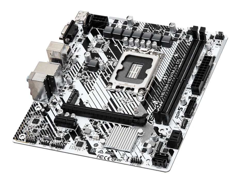 Placa Madre Asrock H610m-hdv/m.2 D5 (90-mxbm50-a0uayaz) Socket Lga 1700, Ram Dddr5, 14va, 13va, 12va Gen,