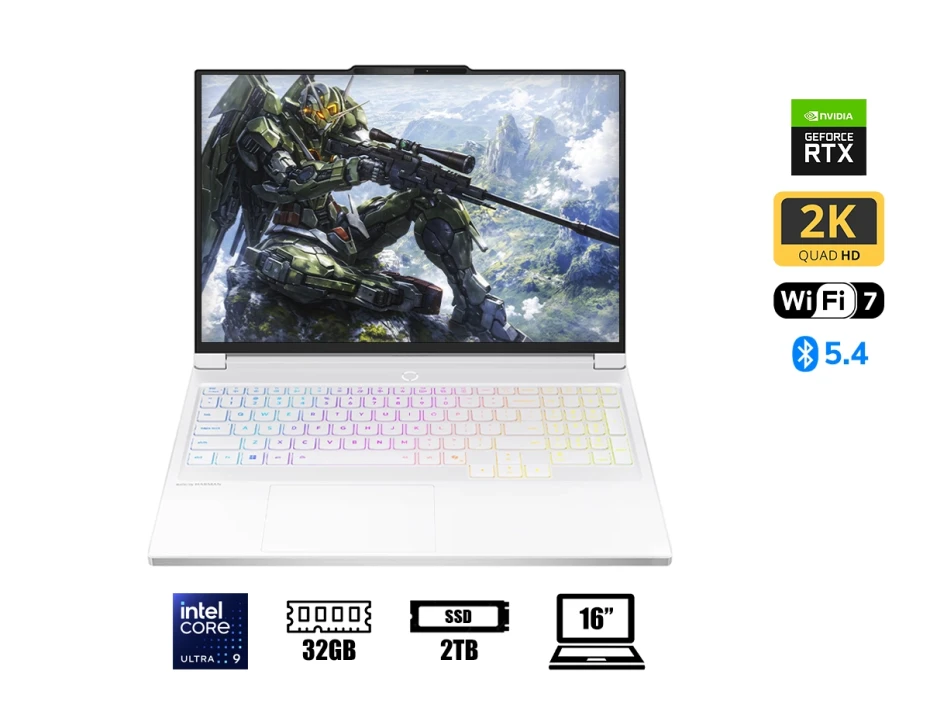 Laptop Lenovo Core Ultra 9-275hx Legion 7 16iax10 Gaming (83ky005nlm) Pantalla 16" Wqxga Oled, Ram 32gb, Ssd 2tb, Rtx 5070 8gb, S/s, Glacier White