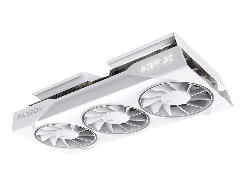 Tarjeta De Video Xfx Rx 9060xt Oc 16gb 128 Bit Pci 5.0 Gddr6 (rx-96ts316w7) Blanco. 3 Ventiladores