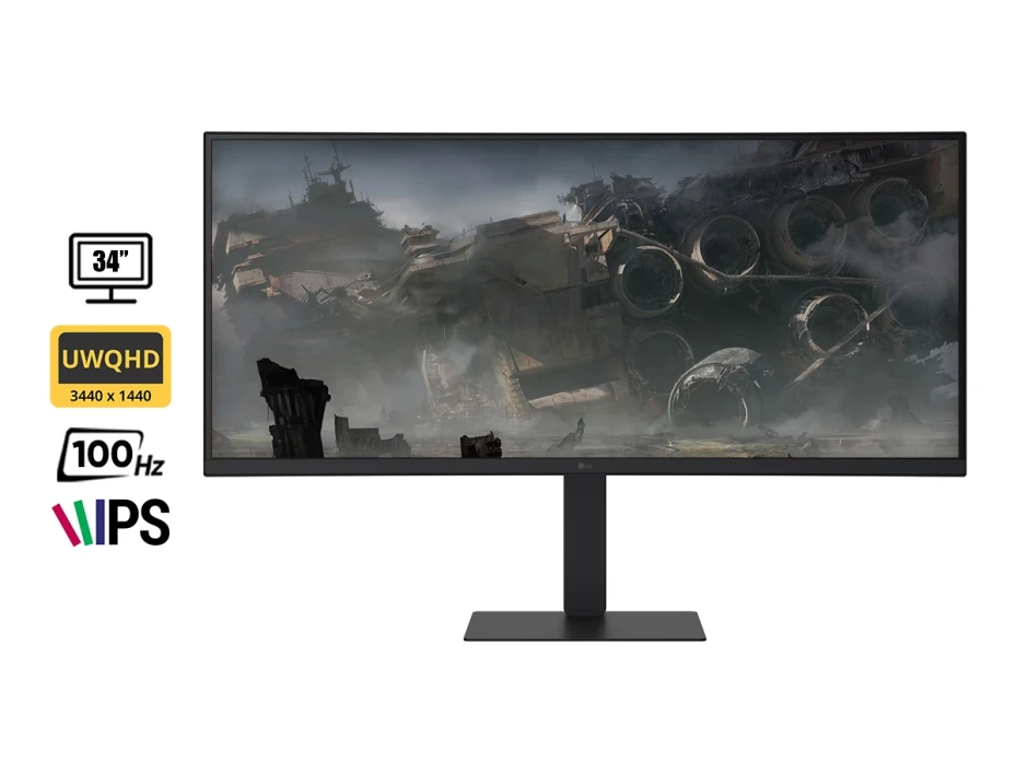 Monitor Lg 34 Pulgadas (34u650a-b) 100hz, Uwqhd, Curvo, Ips, 2 Hdmi, 1 Displayport, Altavoces