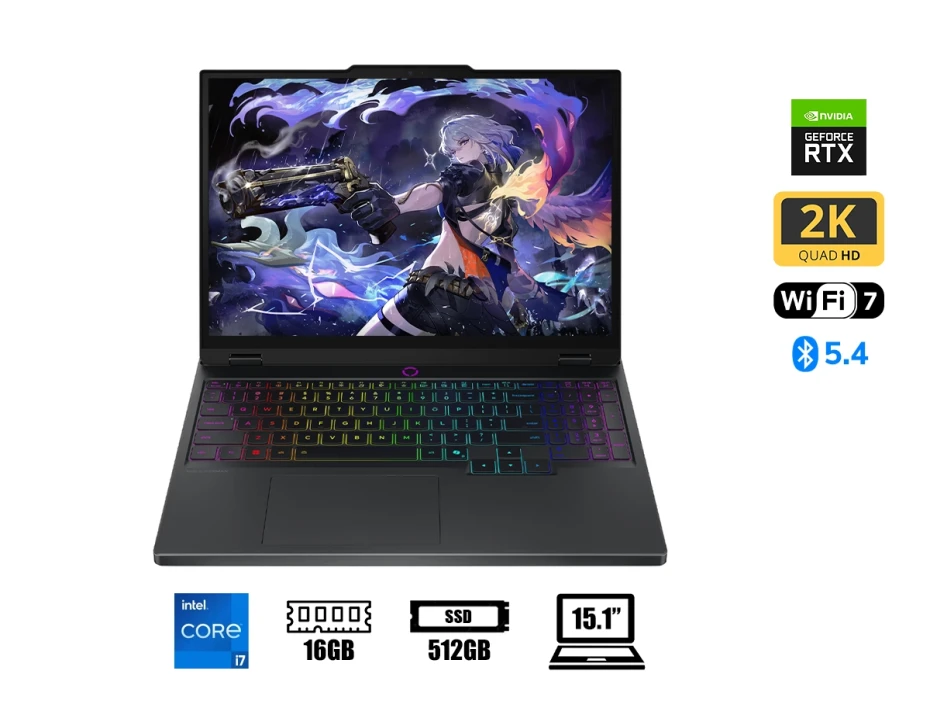 Laptop Lenovo Core I7-14700hx Legion 5 15irx10 Gaming (83ly000lus) 15.1" Wqxga Oled 165hz, Ram 16gb, Ssd 512gb, Rtx 5060 8gb, Win11, Black Rgb, 14gen.