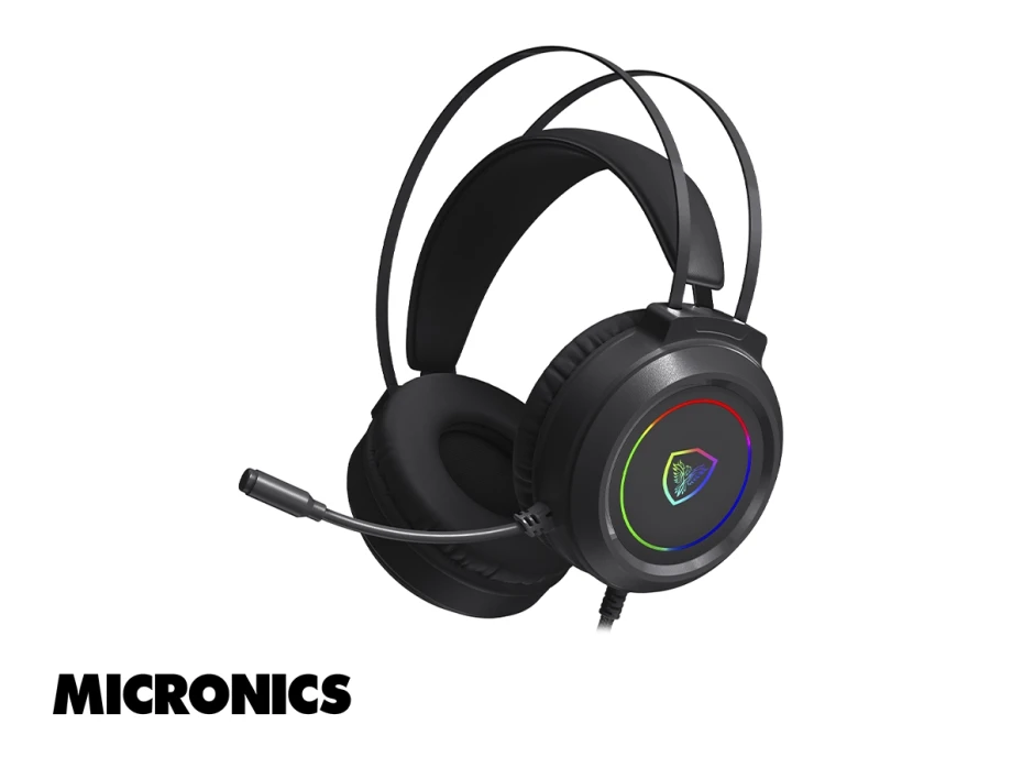 Combo 3 En Uno Micronics Player 3 Black (mic Gtx 1003) Teclado Membrana, Mouse 7 Botones, Auricular Rgb Multiplataforma