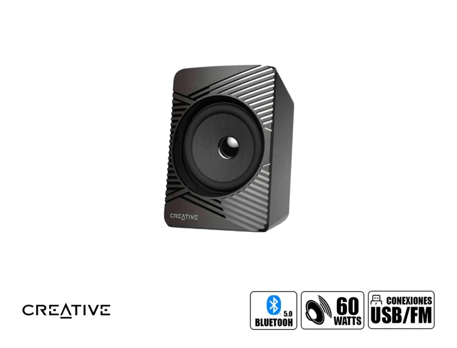 Parlante Creative E2500 (51mf0485aa001) Interfaz Usb, Fm, Bt, Negro
