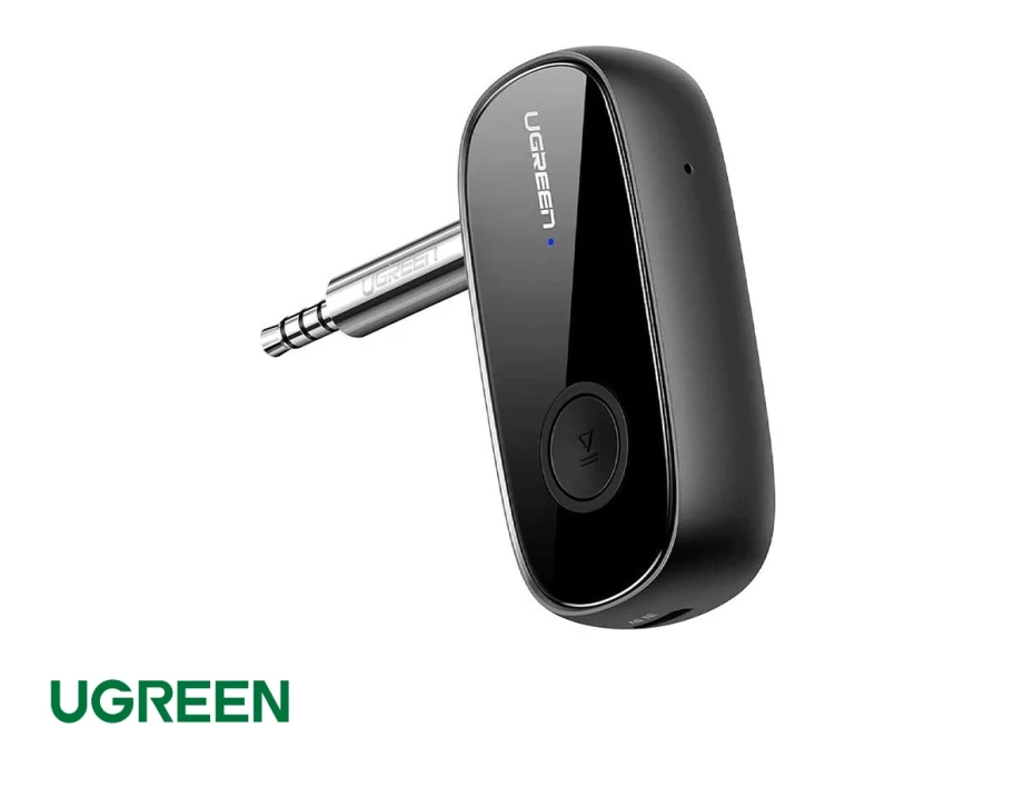 Adaptador Bluetooth 5.0 Aux Car Ugreen, Bluetooth Rca Receptor 5,0 Aptx Le 3,5mm, ConexiÓn Estable A Una Distancia Hasta 10 M (6957303873043)