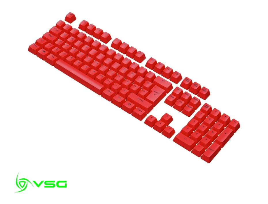Set De Teclado Vsg Stardust Mars, 105 Teclas Red Doble Inyeccion Oem (vg-kc207-red)