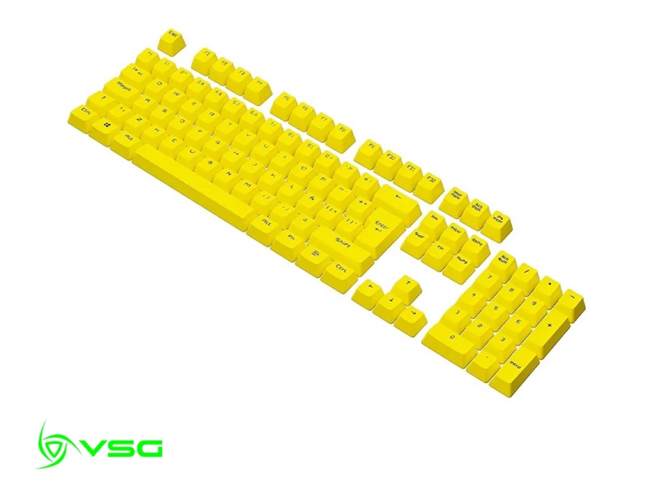 Set De Teclado Emc2 Vsg Stardust, 105 Teclas Yellow Doble Inyeccion Oen (vg-kc207-ylw)