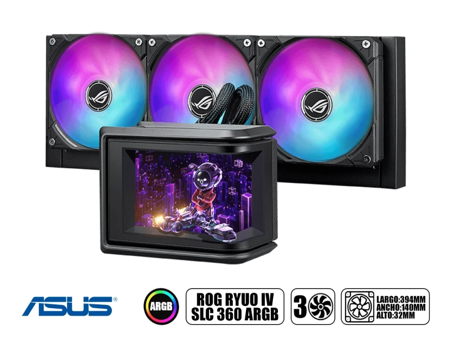 Sistema De Enfriamiento Liquido Asus Rog Ryuo Iv 360 (rog Ryuo Iv Slc 360 Argb) Led- Argb